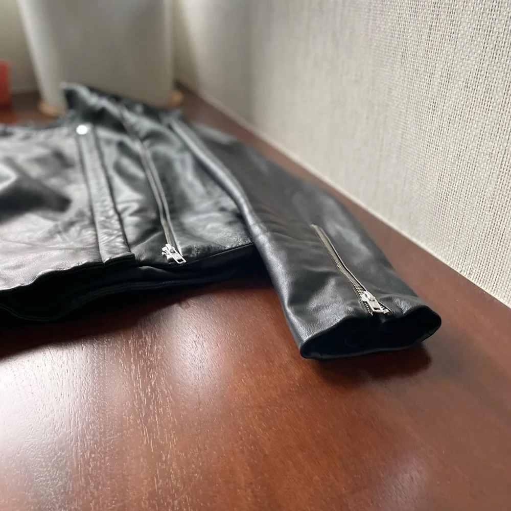 theory leather moto jacket - Picture 15 of 16